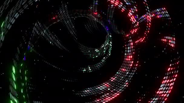 Цифровая Визуальная Анимация Спиральным Импульсом Цикл Бесшовных Абстрактных Цветных Геометрических — стоковое видео