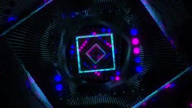 Hipnotize edilmiş dijital görsel animasyon. Başlıklarda, sunumlarda veya VJ kullanımında kullanmak için ideal döngüsüz renksiz geometrik patlayıcı etkisi görüntüsü. 