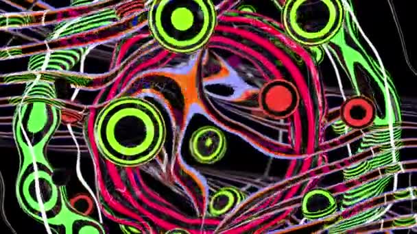 Hypno Χρώματα Ψηφιακή Οπτική Animation Looped Αδιάλειπτη Αφηρημένη Έγχρωμο Γεωμετρικό — Αρχείο Βίντεο