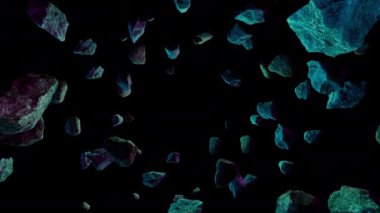 Impulse space digital visual animation. Looped seamless abstract colored geometric explosive effect footage ideal for use in titles, presentations or for VJ use. 