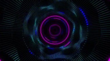 Hipnotize edilmiş dijital görsel animasyon. Başlıklarda, sunumlarda veya VJ kullanımında kullanmak için ideal döngüsüz renksiz geometrik patlayıcı etkisi görüntüsü. 