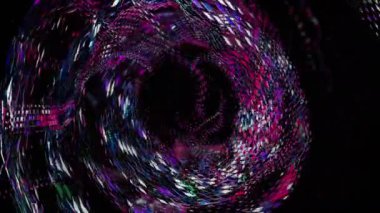Polygonal noise digital visual animation. Looped seamless abstract colored geometric explosive effect footage ideal for use in titles, presentations or for VJ use. 
