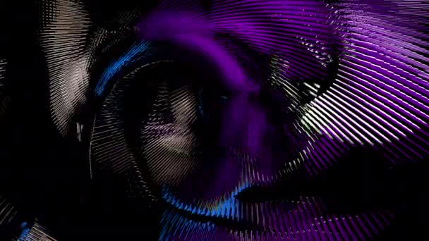 Polygonaal Geluid Digitale Visuele Animatie Naadloze Abstracte Gekleurde Geometrische Explosieve — Stockvideo