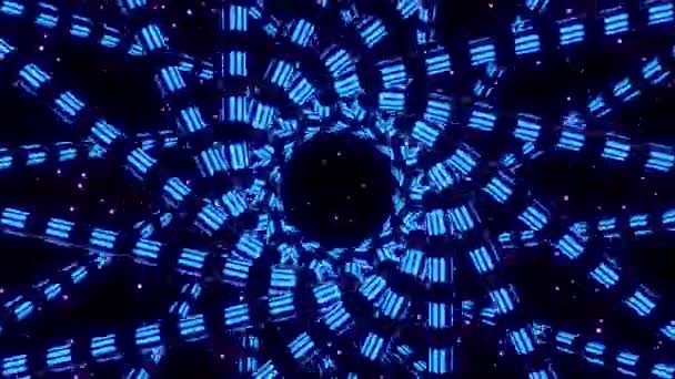 Neon Strepen Digitale Visuele Animatie Naadloze Abstracte Gekleurde Geometrische Explosieve — Stockvideo