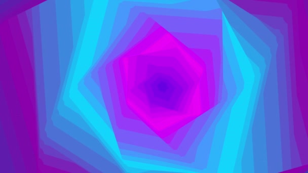 Hypnotic Color Digital Visual Animation Looped Seamless Abstract Colored Geometric — Stok video