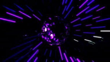 Neon leds digital visual animation. Looped seamless abstract colored geometric explosive effect footage ideal for use in titles, presentations or for VJ use. 