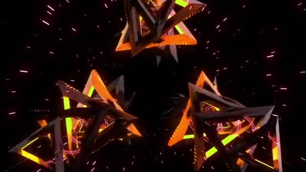 Pulse Digital Visual Animation Looped Seamless Abstract Colored Geometric Explosive — Stok Video