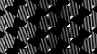 Shadow dance digital visual animation. Looped seamless abstract colored geometric explosive effect footage ideal for use in titles, presentations or for VJ use. 