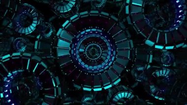 Neon reflex digital visual animation. Looped seamless abstract colored geometric explosive effect footage ideal for use in titles, presentations or for VJ use. 