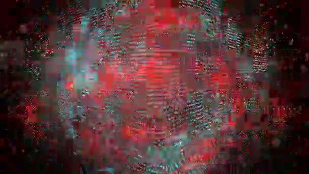 Частинки Впливають Цифрову Візуальну Анімацію Петлі Безшовні Абстрактні Геометричні Вибуховий — стокове відео
