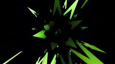 Üretici patlama dijital görsel animasyon. Başlıklarda, sunumlarda veya VJ kullanımında kullanmak için ideal döngüsüz renksiz geometrik patlayıcı etkisi görüntüsü. 