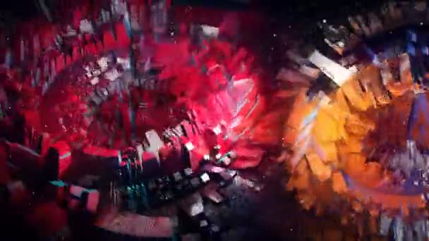 Pulsrotor Digitale Visuelle Animation Nahtlose Abstrakte Farbige Geometrische Effekte Ideal — Stockvideo