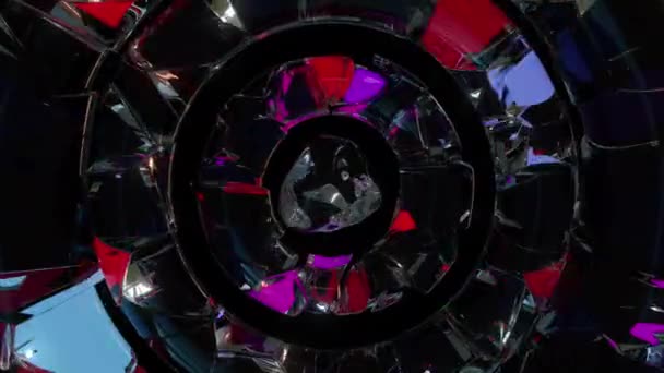 Стеклянные Камни Цифровая Визуальная Анимация Цикл Бесшовных Абстрактных Цветных Геометрических — стоковое видео
