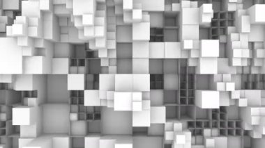 Basit bir dijital görsel animasyon. Başlıklarda, sunumlarda veya VJ kullanımında kullanmak için ideal döngüsüz renksiz geometrik patlayıcı etkisi görüntüsü. 