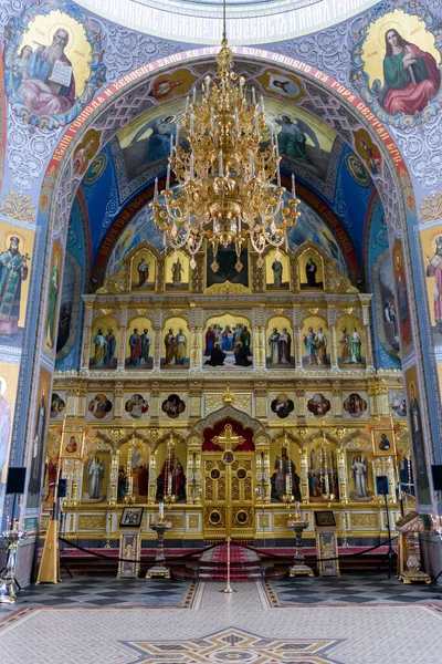 Interior Icons Russian Orthodox Cathedral Valaam Monastery — Stock Photo, Image