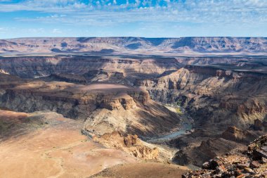 Namibya 'daki Fish River Kanyonu. Güzel manzara. Gün zamanı.