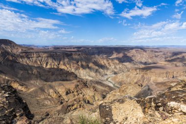 Namibya 'daki Fish River Kanyonu. Güzel manzara. Gün zamanı.