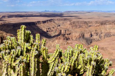 Namibya 'daki Fish River Kanyonu. Güzel manzara. Gün zamanı.