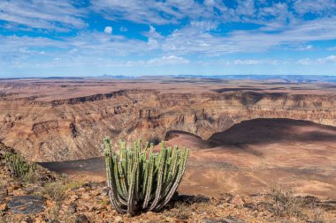 Namibya 'daki Fish River Kanyonu. Güzel manzara. Gün zamanı.