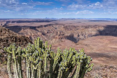 Namibya 'daki Fish River Kanyonu. Güzel manzara. Gün zamanı.