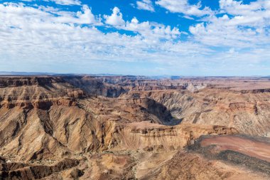 Namibya 'daki Fish River Kanyonu. Güzel manzara. Gün zamanı.