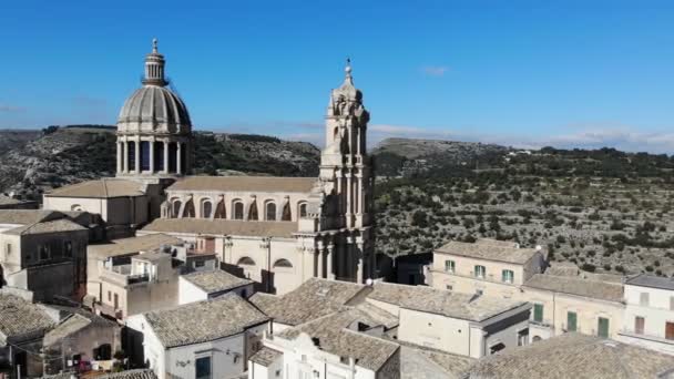 Stadtbild Von Ragusa Ibla Sizilien Unesco Weltkulturerbe Stadt Italien Sizilianischen — Stockvideo