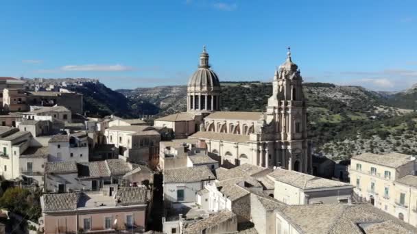 Paesaggio Urbano Ragusa Ibla Sicilia Città Patrimonio Unesco Italia Barocco — Video Stock