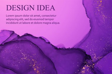 Modern suluboya arkaplan ya da zarif kart tasarımı ya da soyut mor mürekkep dalgaları ve gül lekeli duvar kağıdı ya da poster.