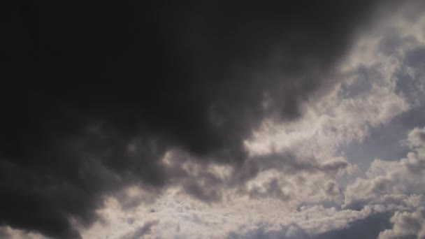 Timelapse Cambio Clima Dramático Cielo Azul Cielo Tormenta Dramático Oscuro — Vídeos de Stock