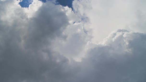 White Cumulus Clouds Formation Storm Timelapse Cloudscape — Stock Video