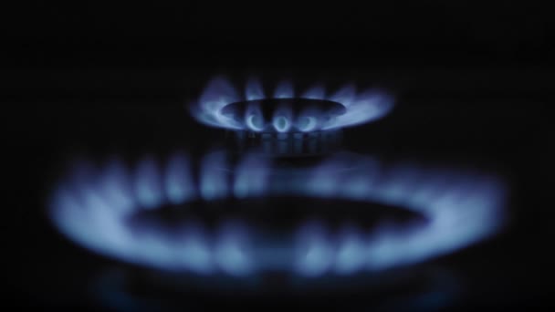 Gas Stove Turning Because Gas Price War Household — Vídeo de stock
