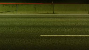 Timelapse of light trails flowing on the road at night outside