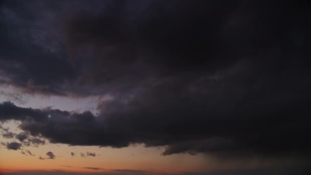 Blizzard Storm Sky Sunset Cumulus Clouds Pouring Summer Rain Slow — Stockvideo