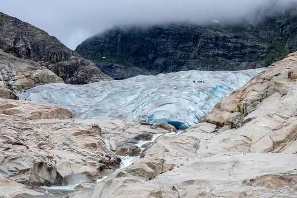 Jostedalsbreen 빙하의 깜둥이 노르웨이 — 스톡 사진