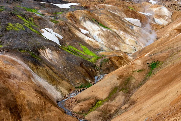 Kerlingarfjoll Montagne Con Paesaggio Vulcanico Geotermico Attivo Area Escursionistica Islanda — Foto Stock