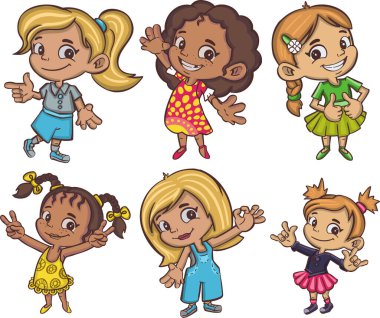 Küçük kız sembolü jest sınıfını gösteriyor, harika