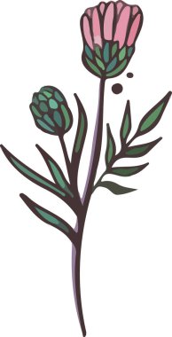 Çizgi bohça siluet vektörü