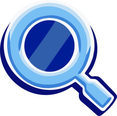 Büyüteç mavi büyüteç vektör simgesi arama artışı