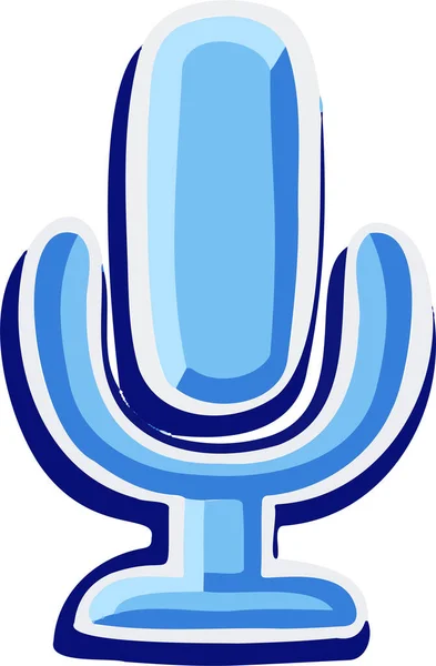 Символ векторного синего микрофона — стоковый вектор