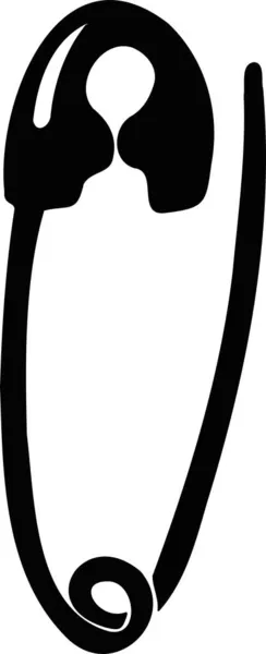 Stricken Nähen Symbol Handarbeit Symbol Vektor Nadel Barrette Von Hand — Stockvektor