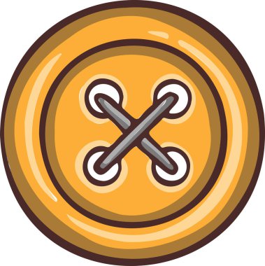 Örgü dikiş sembolü dikiş ikonu vektör düğmesi eller tarafından yapılır