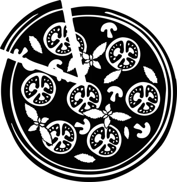 Conjunto Logotipo Pizza Emblema Para Restaurante Comida Rápida — Vector de stock