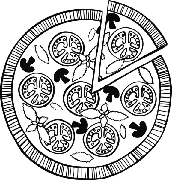 Набор Логотипа Пиццы Эмблема Ресторана Быстрого Питания — стоковый вектор