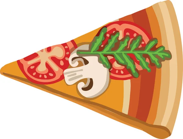 Deliciosa Fatia Pizza Com Queijo — Vetor de Stock