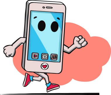 Phone runs a lot drawn icon