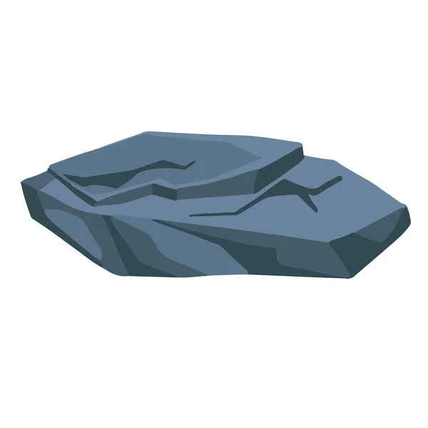 Bloco Pedra Caroço Cinzento Desenhado Mão —  Vetores de Stock
