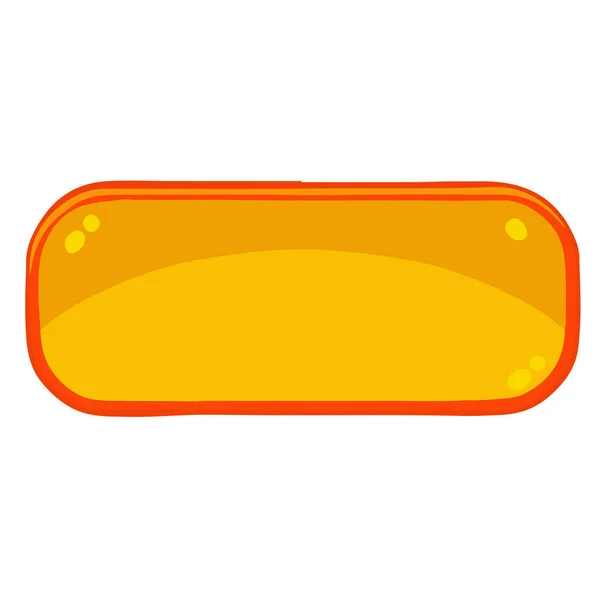 Botón Amarillo Extendido Para Juego Sitio Web Ilustración Vectorial — Archivo Imágenes Vectoriales