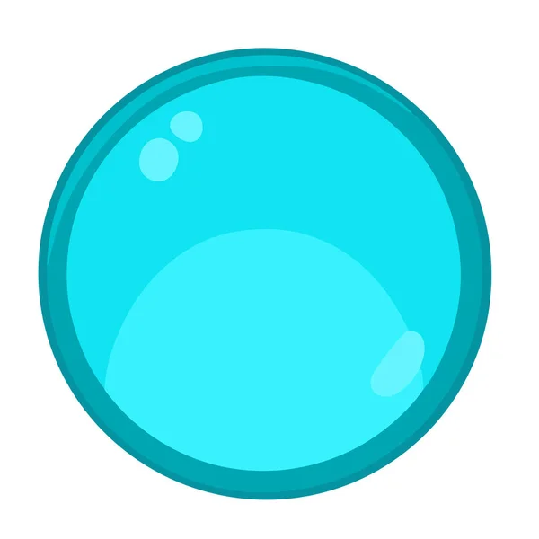 Круглая Синяя Кнопка Игры Веб Сайта Векторная Иллюстрация — стоковый вектор