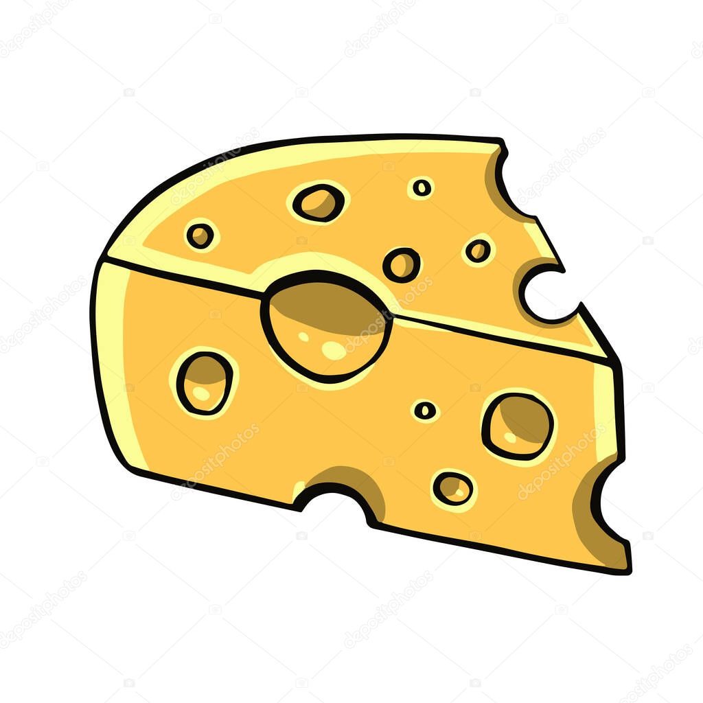 Cheese, snack for beer product illustration vector