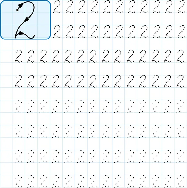 数字を書くことを学ぶ — ストックベクタ